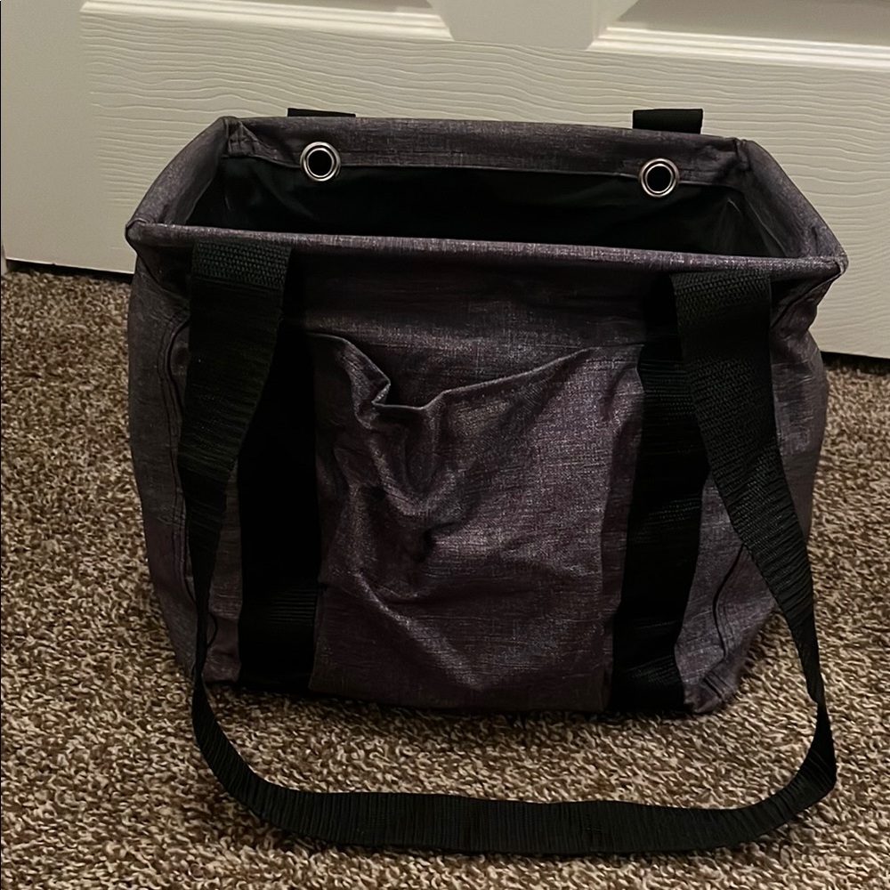 Black Duffel Bag /basket with Structured Design